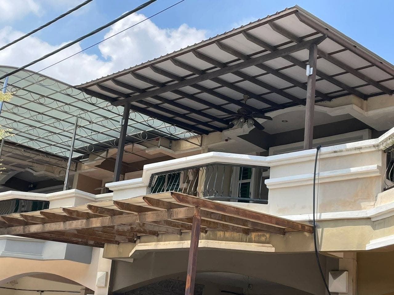 Residential awning extension project by One Roof Solutions